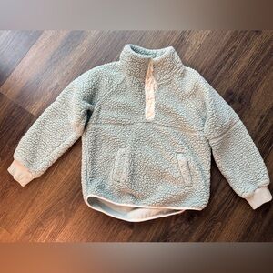 Cozy Kids Sherpa Pullover - mint green